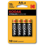Pilhas Kodak XTRALIFE Alcalinas AA 1.5V (Pack 4 Unidades)