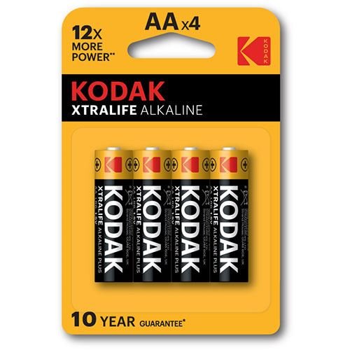 Pilhas Kodak XTRALIFE Alcalinas AA 1.5V (Pack 4 Unidades)