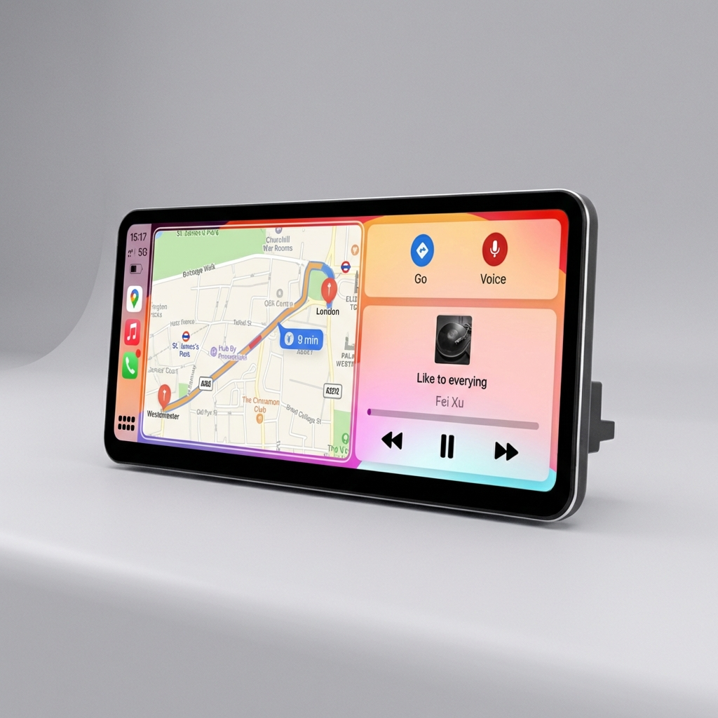 Monitor 12.3" CarPlay & Android Auto para Mercedes NTG5 Classe C, GLC, X, V