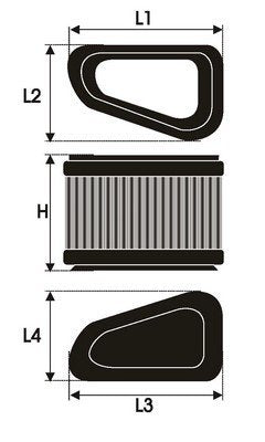 GREEN FILTER MH0603 – Filtro de Ar de Substituição para Honda CB 1000 R e CBF 1000