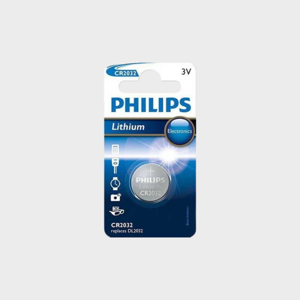 Pilha Philips Litio CR2032, 1 Unidade
