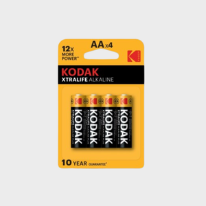 Pilhas Kodak XTRALIFE Alcalinas AA 1.5V (Pack 4 Unidades)