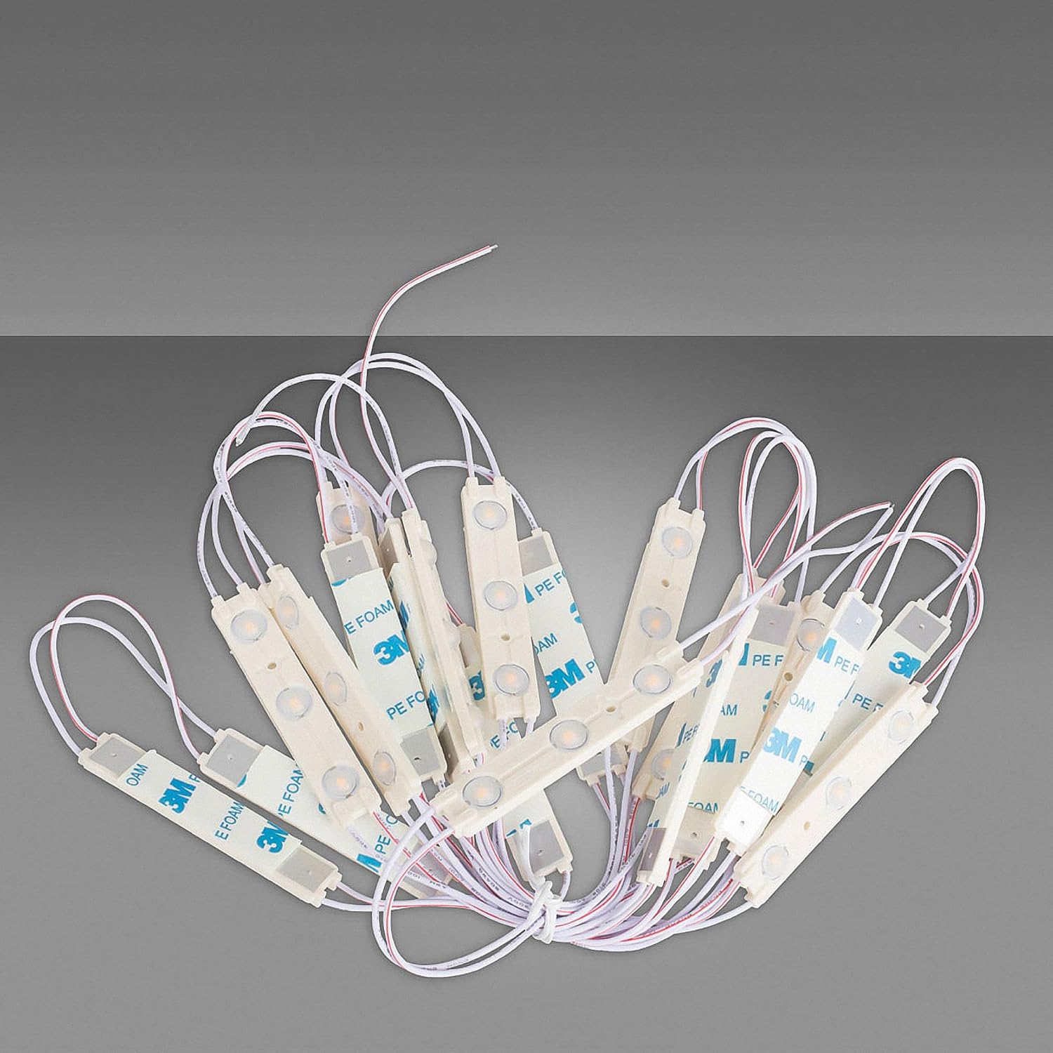 Conjunto de 20x Módulo LED 1.3W 130Lm 6000K 3 LEDs SMD5630 Injetado IP67 Óptica 50.000H