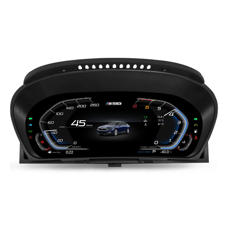 BK4870T 12.3” Quadrante Digital – BMW Série 5 E60, X5 E70, X6 E71 (CCC/CiC, T507 Quad-Core, Linux, HD LCD, Plug & Play)