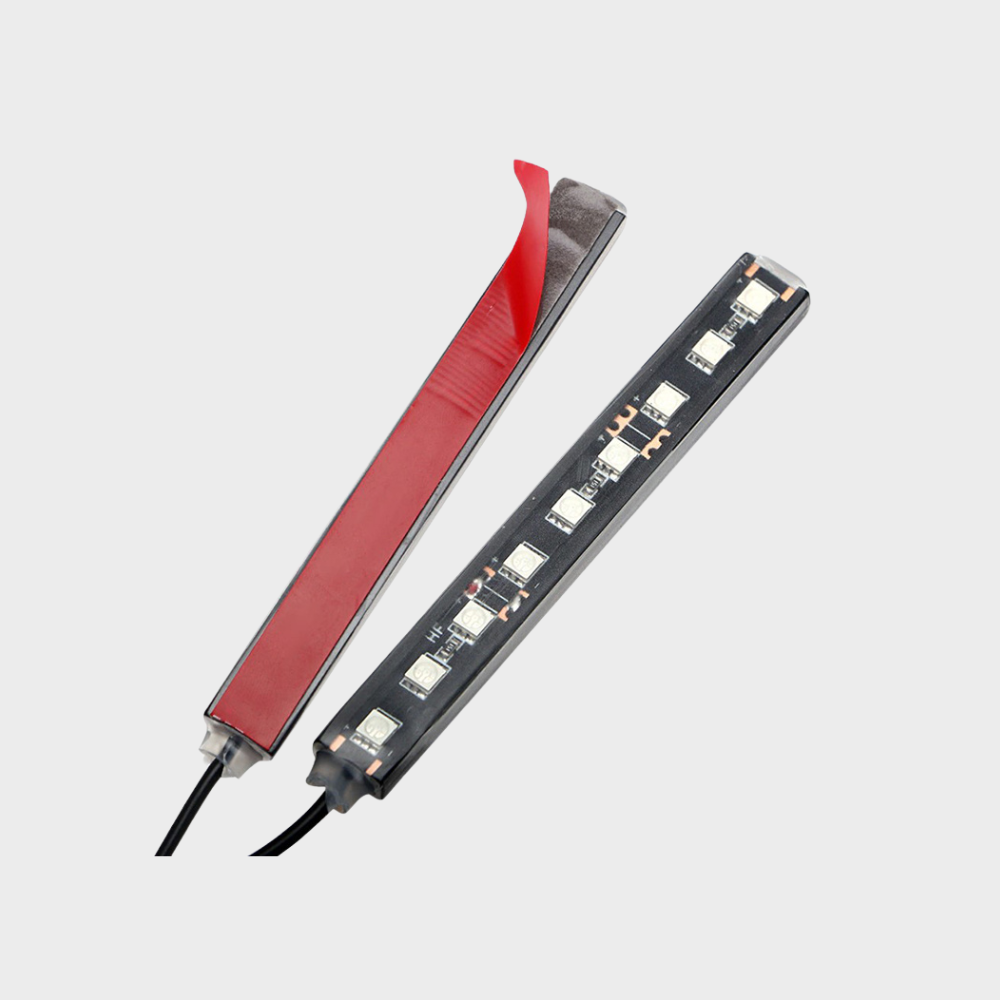 LED Interior Pilot Light Bar – 4 Tiras 12 LEDs RGB com Comando