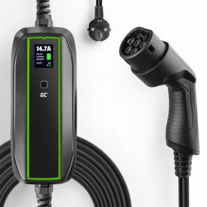 Carregador para Veículos Elétricos GREEN CELL 3.6 kW | Conector Tipo 2 | Cabo de 6,5 Metros