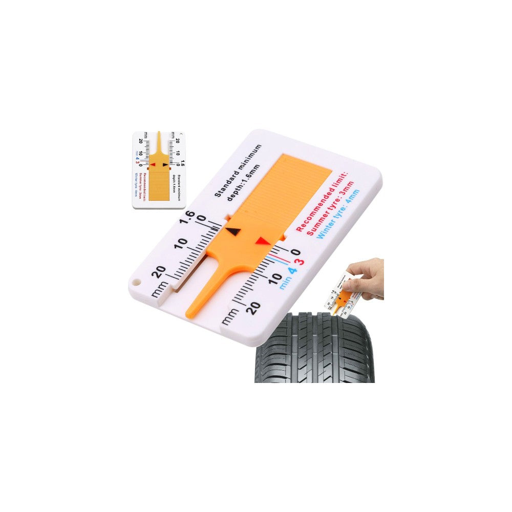Medidor de Profundidade de Pneu Tester de Desgaste | 0–20 mm