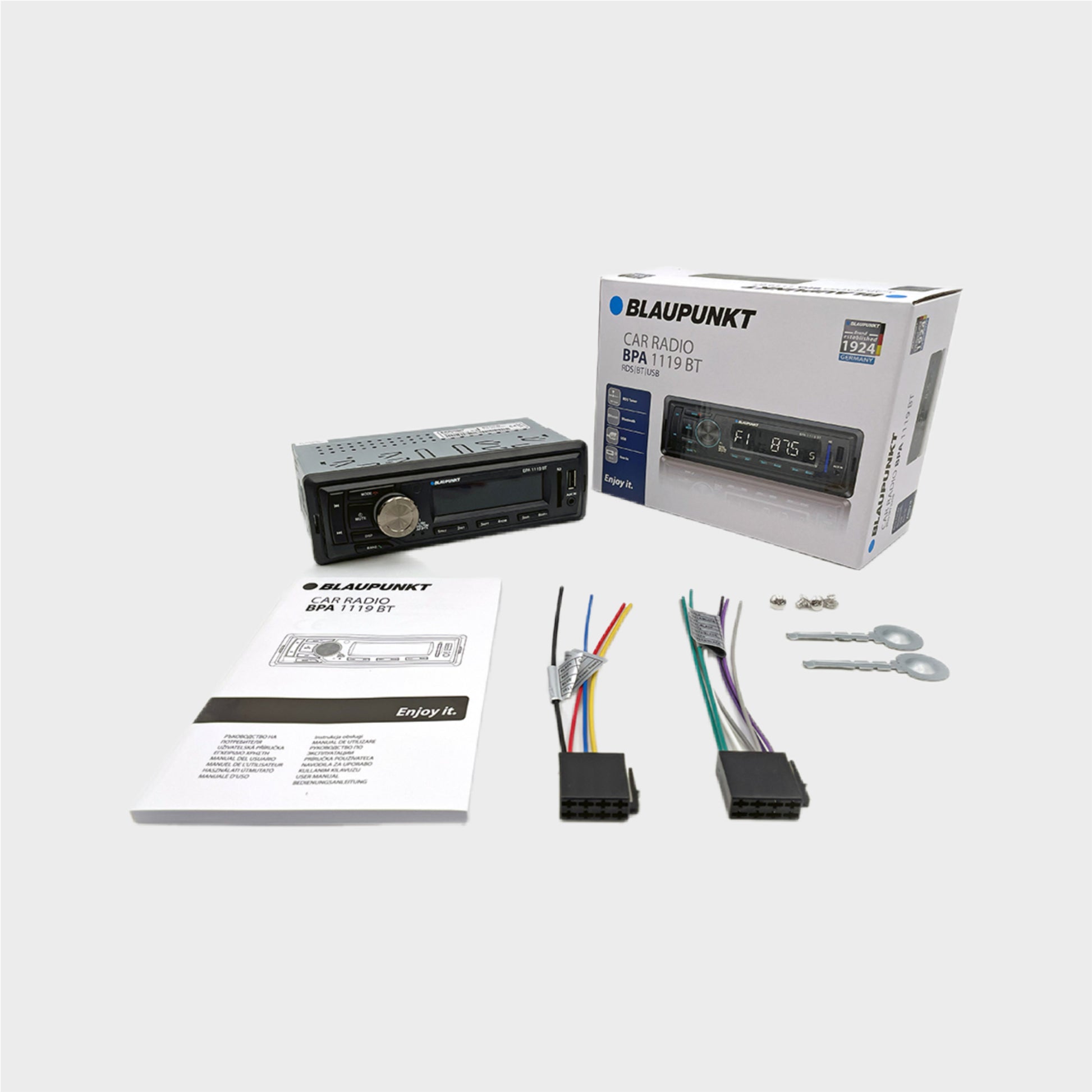 Blaupunkt BPA 1119 BT – Rádio 1 DIN com Bluetooth