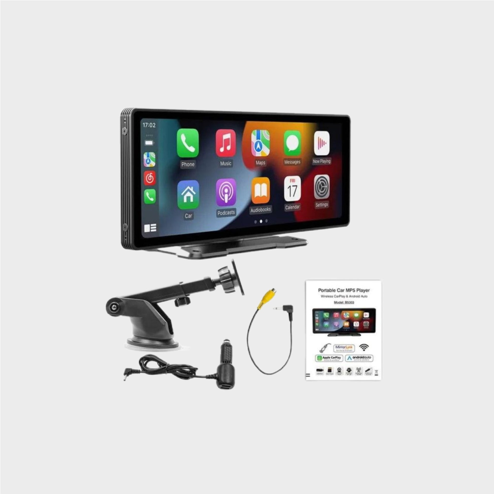 Ecrã tátil Carplay e Android Auto portatíl 10.36" PRO BK-CPAA-02