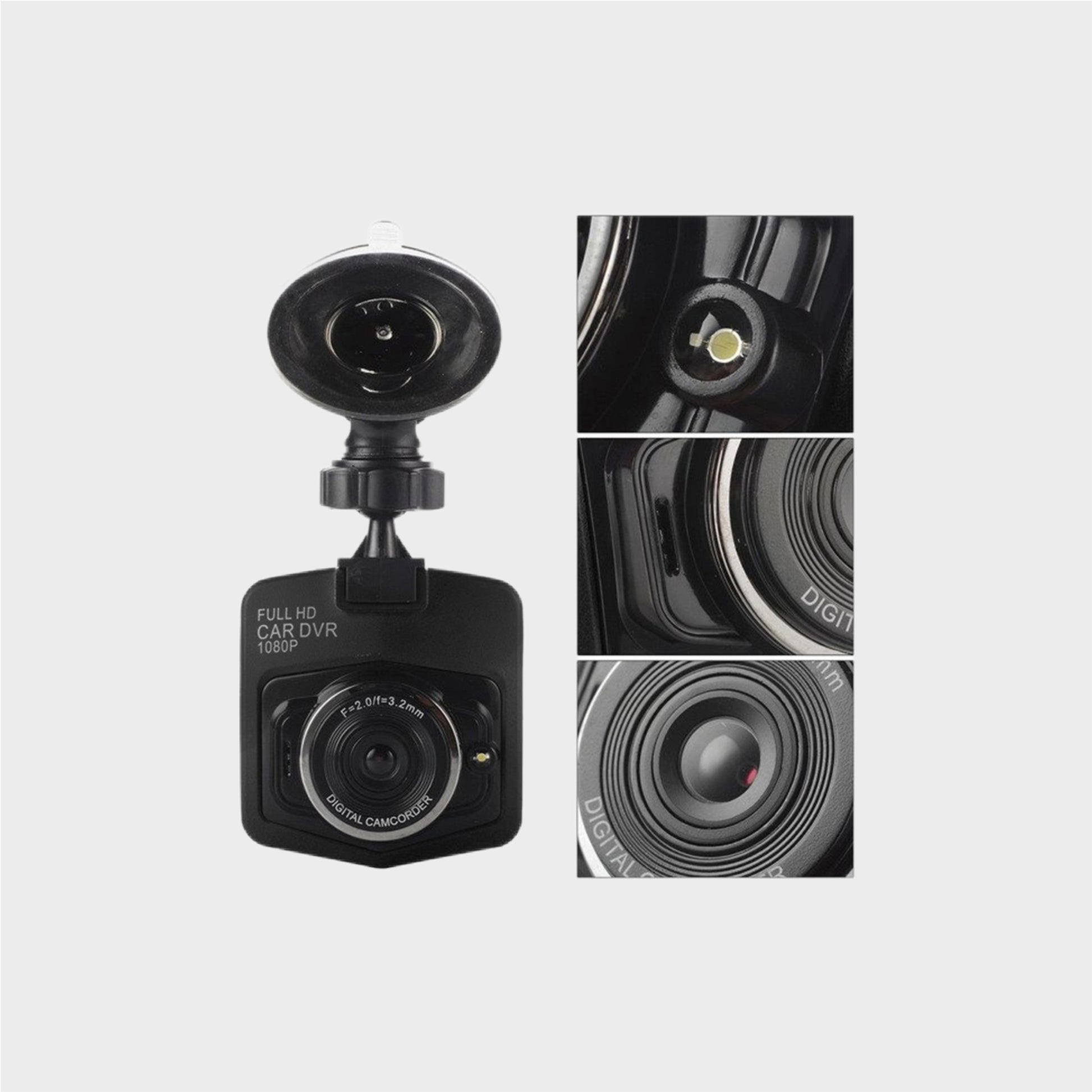 Câmara de Carro Full HD com Ecrã LCD – Gravador de Condução