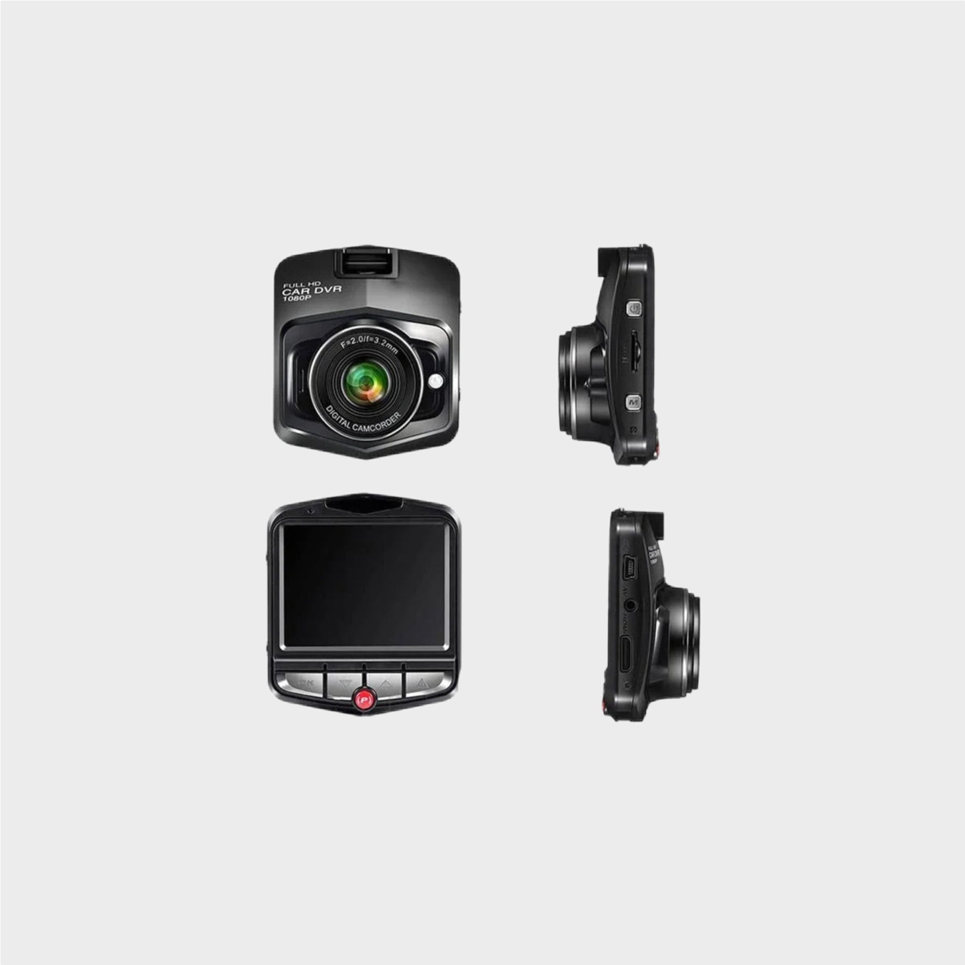 Câmara de Carro Full HD com Ecrã LCD – Gravador de Condução