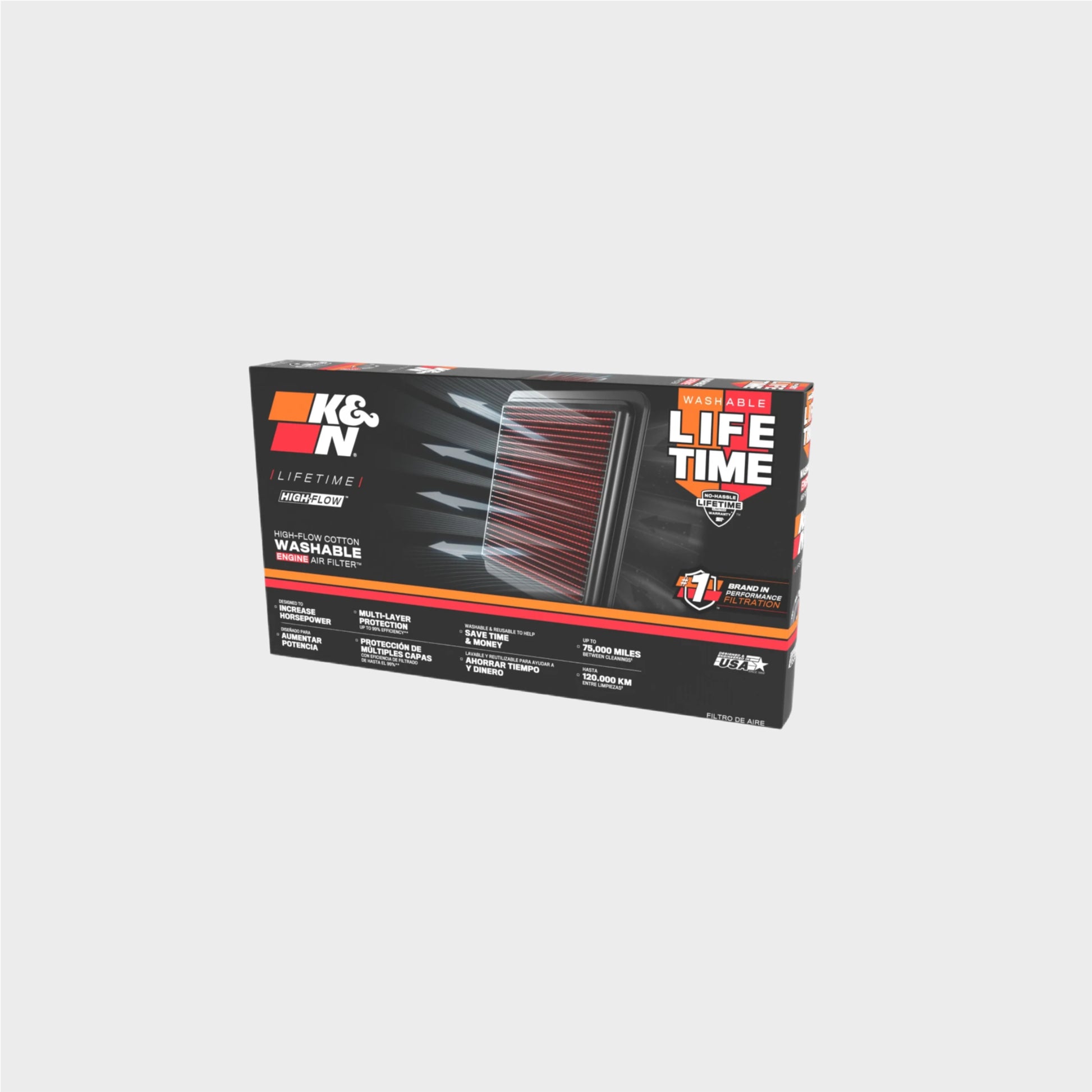 K&N 33-3005 – Filtro de Ar Lavável e Reutilizável para Grupo VAG Moderno