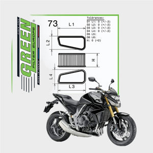 GREEN FILTER MH0603 – Filtro de Ar de Substituição para Honda CB 1000 R e CBF 1000