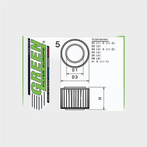 GREEN FILTER R727411 – Filtro de Ar de Substituição para Alfa Romeo Premium