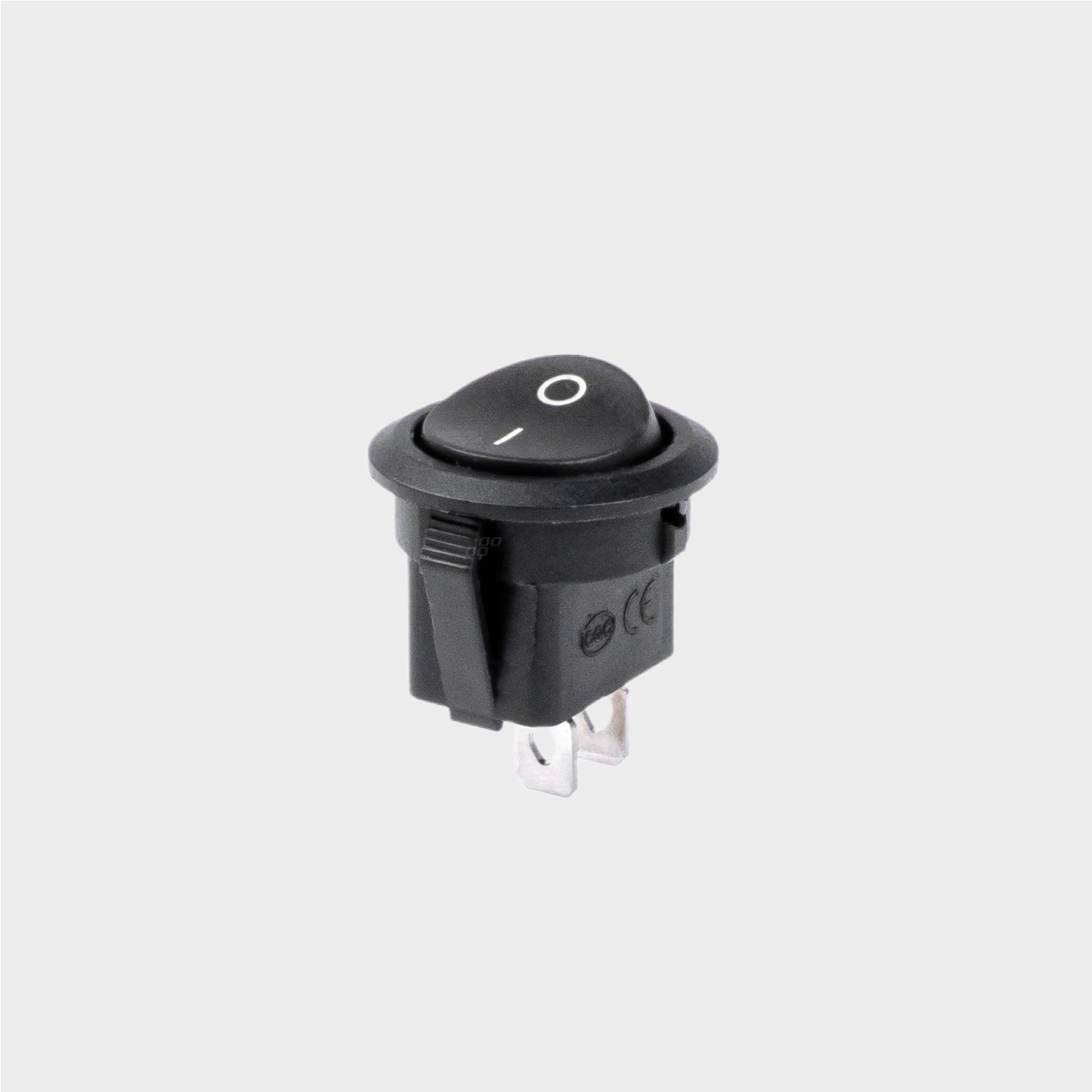 Interruptor Redondo 12V 20A ON/OFF – Preto | Alta Durabilidade
