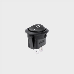 Interruptor Redondo 12V 20A ON/OFF – Preto | Alta Durabilidade