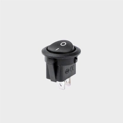 Interruptor Redondo 12V 20A ON/OFF – Preto | Alta Durabilidade