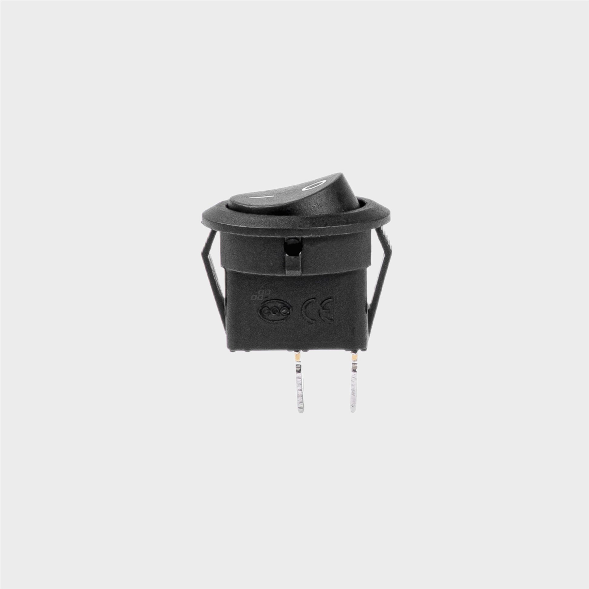 Interruptor Redondo 12V 20A ON/OFF – Preto | Alta Durabilidade