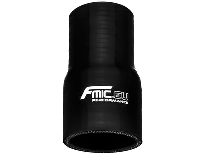 Redutor Reto em Silicone FMIC.EU 28mm → 45mm Preto | 125mm | Reforçado 4x Malha | Alta Temperatura e Pressão