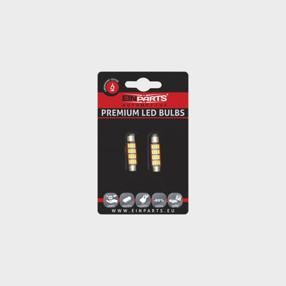 Lâmpada LED EPL207 C10W 41 mm | 20 LEDs SMD 4014 | 6000K Branco Frio | Com Canbus