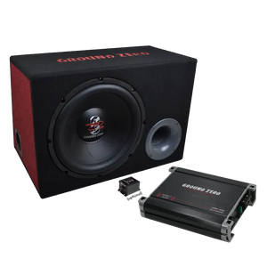 Subwoofer Ativo Vented GZ BASS KIT 12.300X 12? com Amplificador