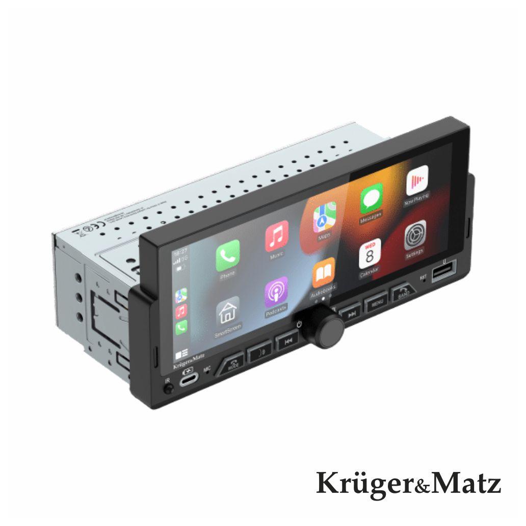 Auto-Rádio 1DIN Kruger&Matz KM2017 – 6.86" Touch, 4x60W, CarPlay & Android Auto