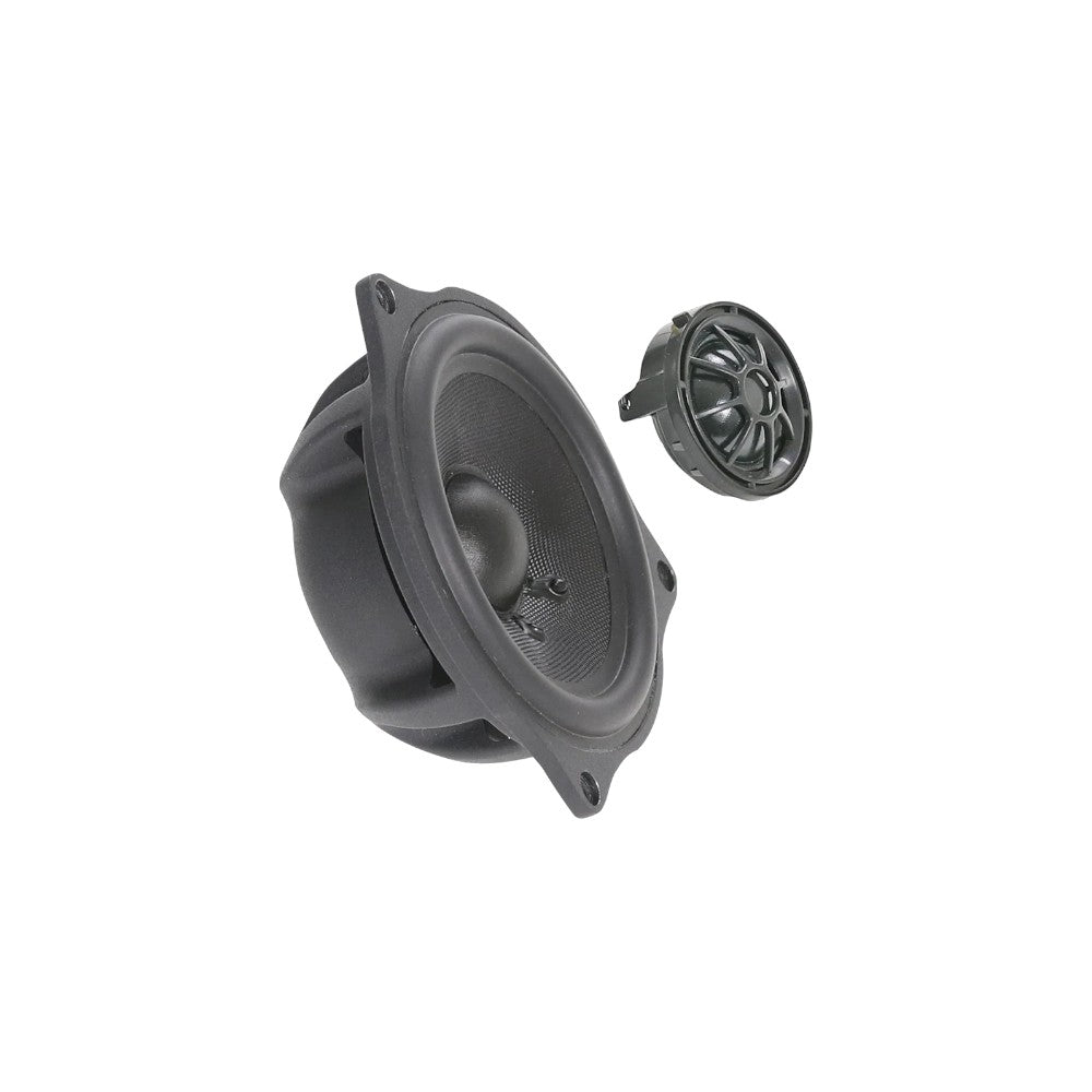 GZCS 100.2BMW | Colunas 2 Vias 100mm / 4" Sistema de Som para BMW | Plug & Play | Tweeter de Seda