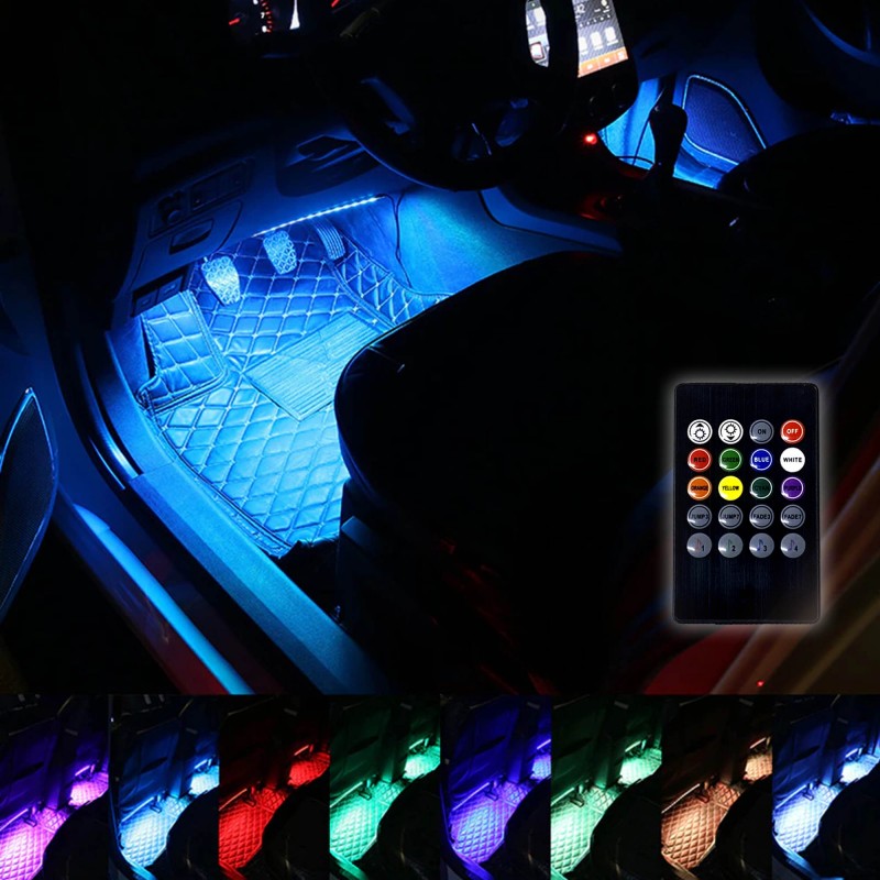 Kit de Luz Ambiente LED RGB para Carro