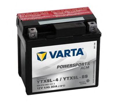 Bateria VARTA POWERSPORT AGM 12V 4AH (YTX5L / YTX5L-BS)
