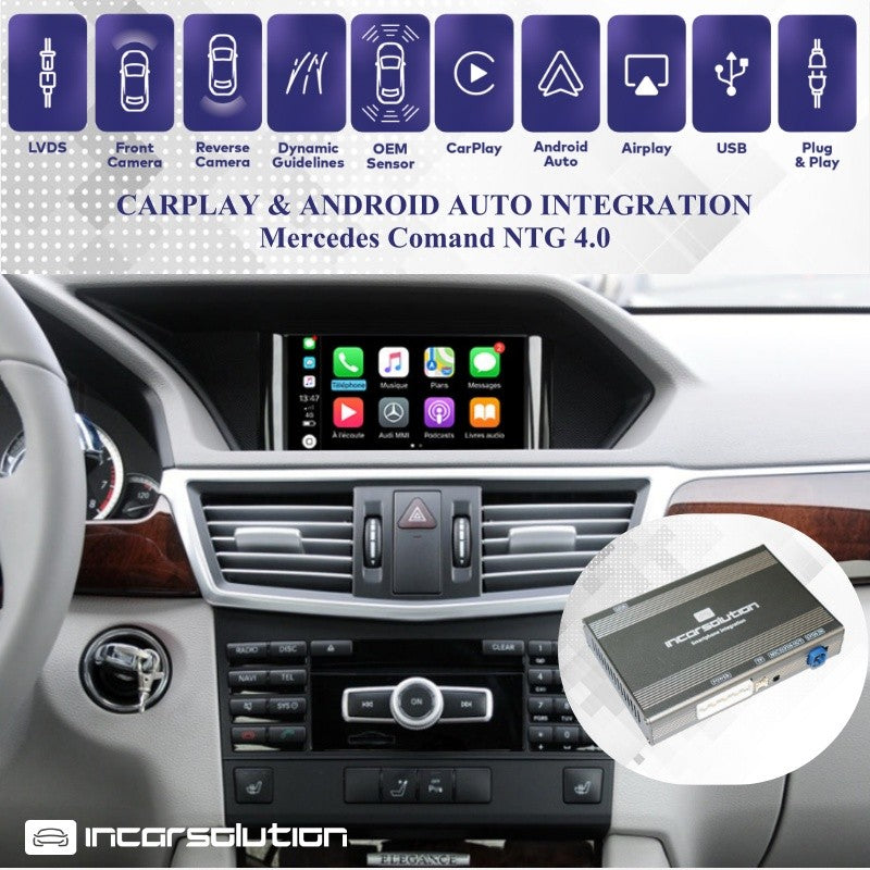 CarPlay Android Auto Camara Mercedes NTG4 Classe C CLS E GLK SLS