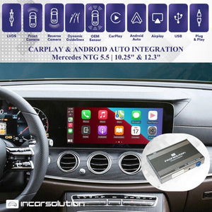 CarPlay Android Auto Camara Mercedes NTG5.5 Classe E W213 12.3"