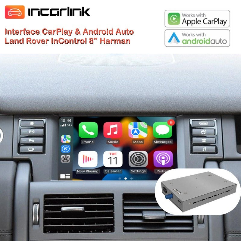 CarPlay Android Auto Camara Range Rover InControl 8" Harman Evoque Sort Discovery