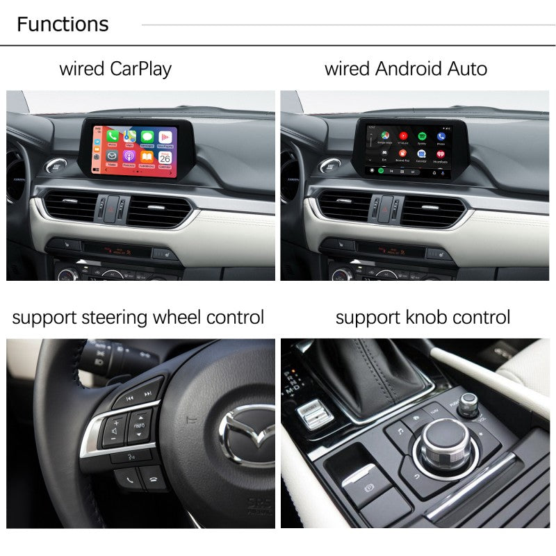 CarPlay & Android Auto Mazda MZD CX-3 CX-5 CX-9 MX-5 2 3 6