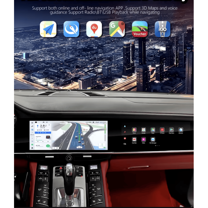 Dual Screen Android Porsche Panamera PCM3.1 CarPlay Android Auto