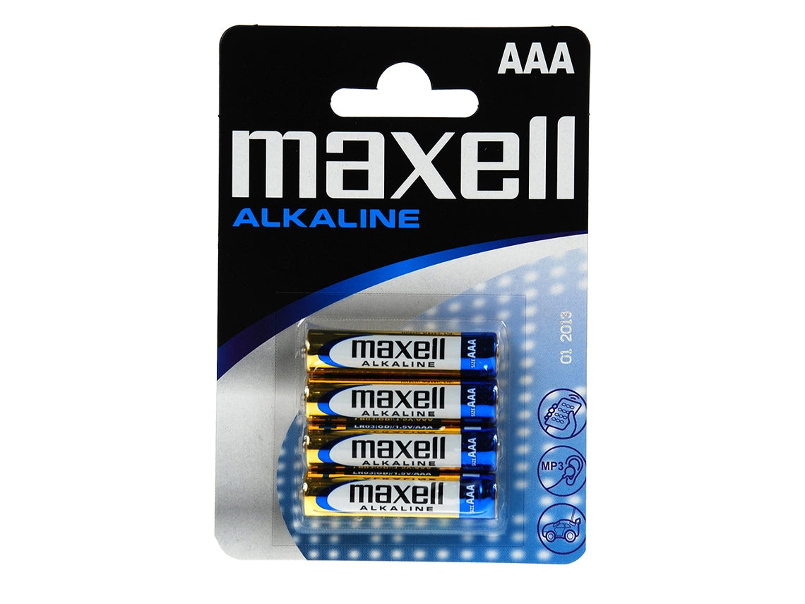 Pilhas Alcalinas MAXELL 723671 AAA LR03 1.5V (Pack 4 Unidades)
