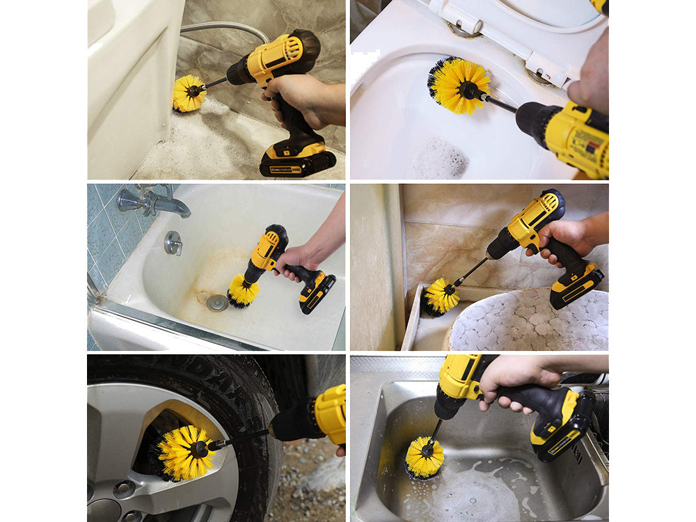 Kit de Escovas de Limpeza para Berbequim/Parafusadora – 3 Peças