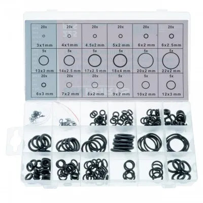 Kit de O-Rings vedantes pretos 225 pcs