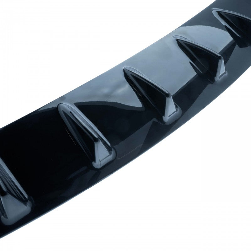 Difusor Traseiro Universal em ABS Preto - Tipo Shark Fin