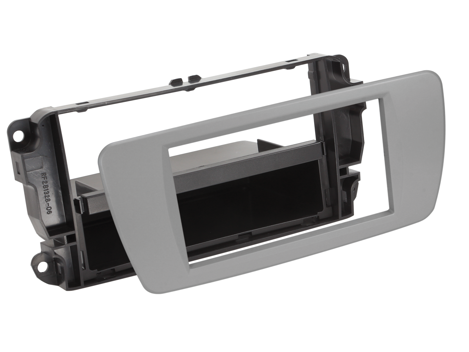 Frente Radio 1Din 2Din Seat Ibiza 6J Cinza clara