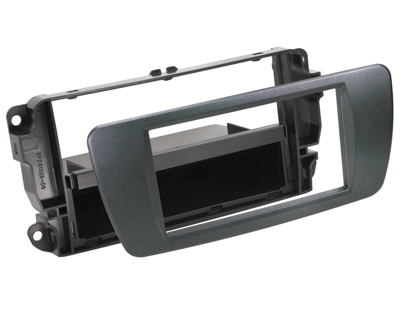 Frente Radio 1Din 2Din Seat Ibiza 6J Cinza meio brilho