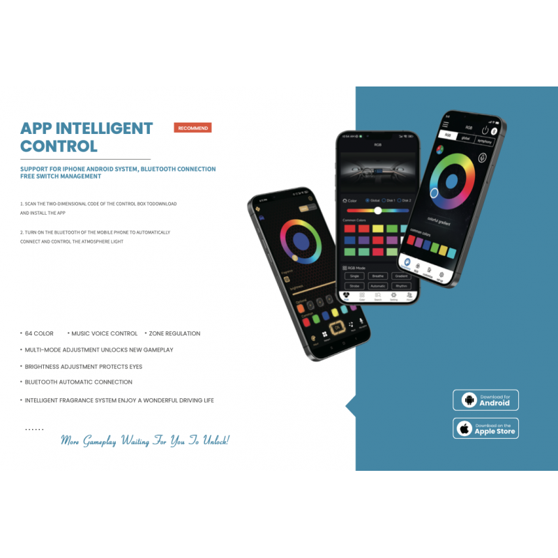 Iluminação Ambiente Audi A4 B8 2017-2022