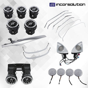 Iluminação Ambiente para Mercedes Classe C & GLC 64 Cores | Controlo por App | Bluetooth | LED RGBW