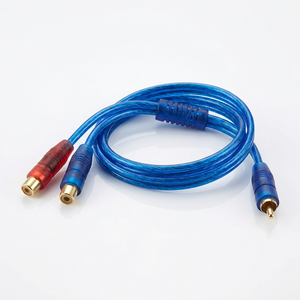 Conector em Y RCA 15cm Azul