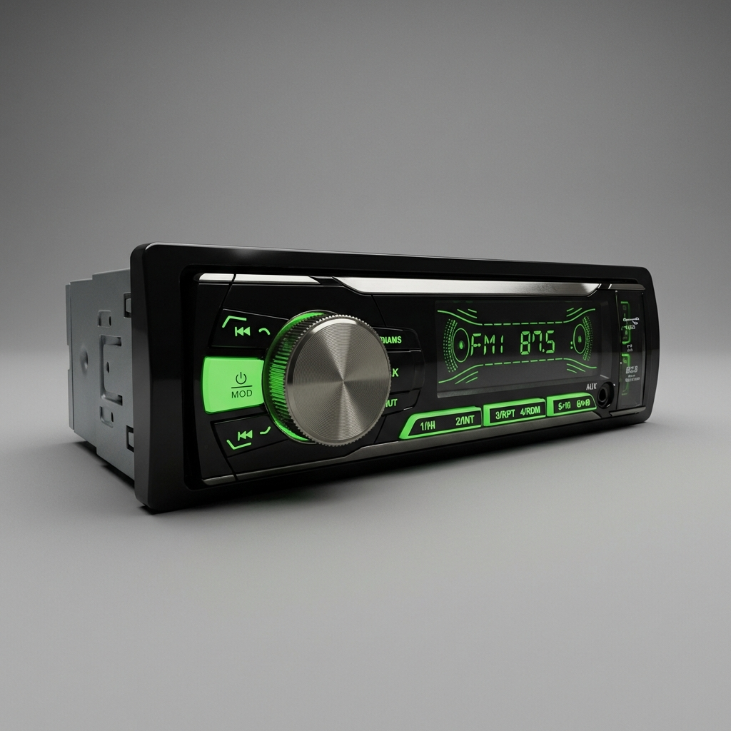 Auto Rádio 1 DIN com USB, SD, Bluetooth e Microfone Externo