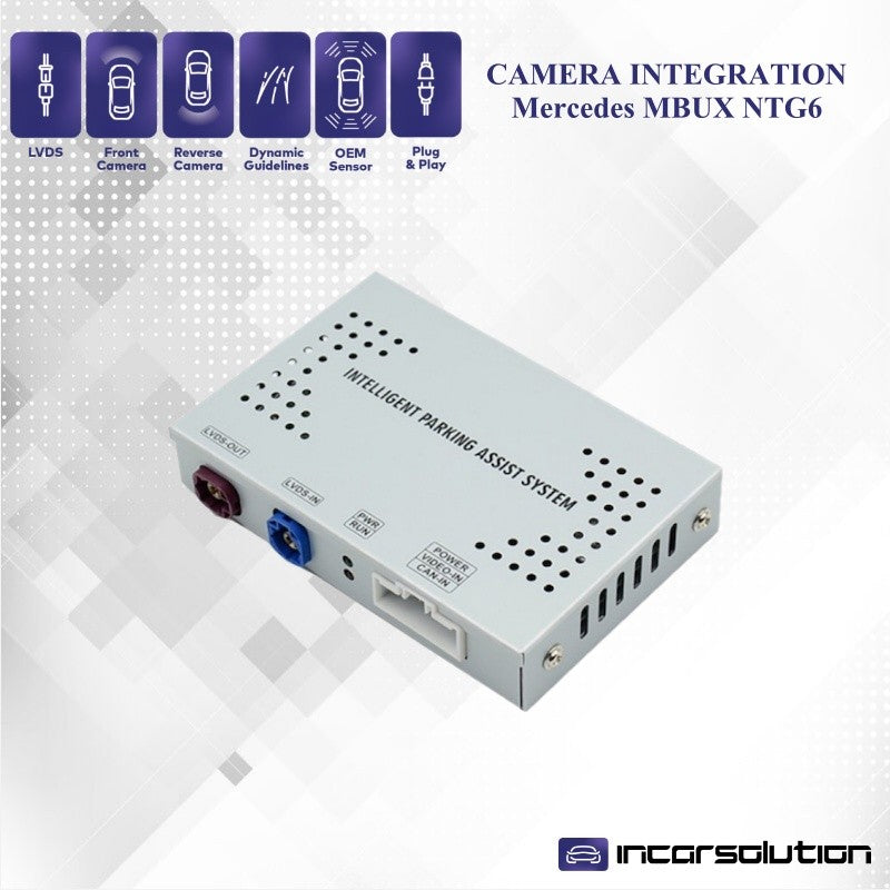 Interface Camara Frontal Traseira Mercedes Classe A B CLA NTG6 7" MBUX