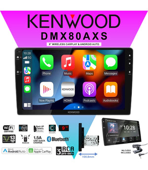DMX80AXS – Recetor Multimédia Universal 9" com CarPlay/Android Auto (Wireless) + Bluetooth
