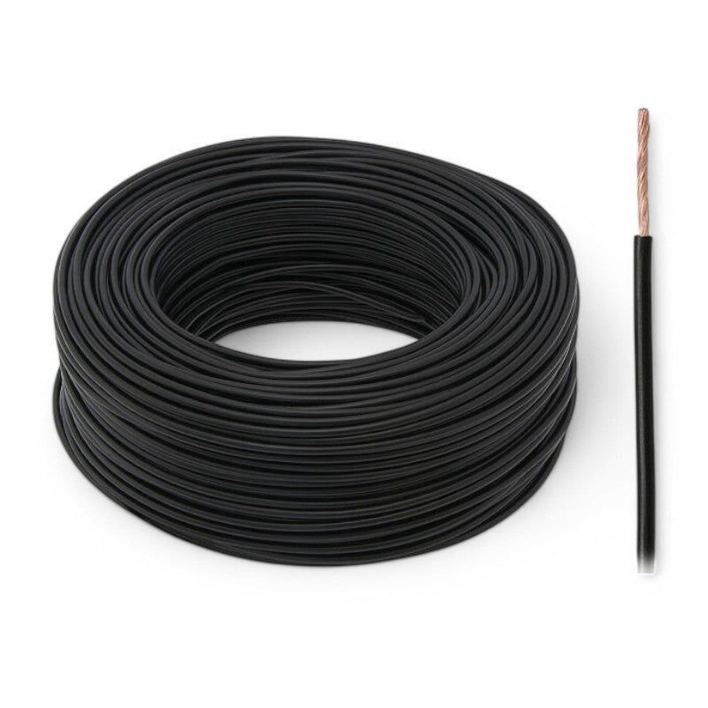 Cabo de Alimentação 0.75 Preto para Automóveis - Isolamento PVC-P | Preço por Metro