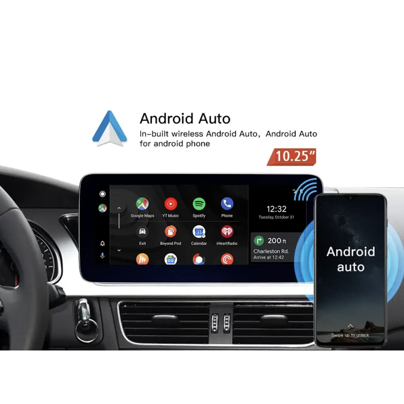 Monitor 10.25" Android Audi Concert A4 A5 CarPlay Android Auto