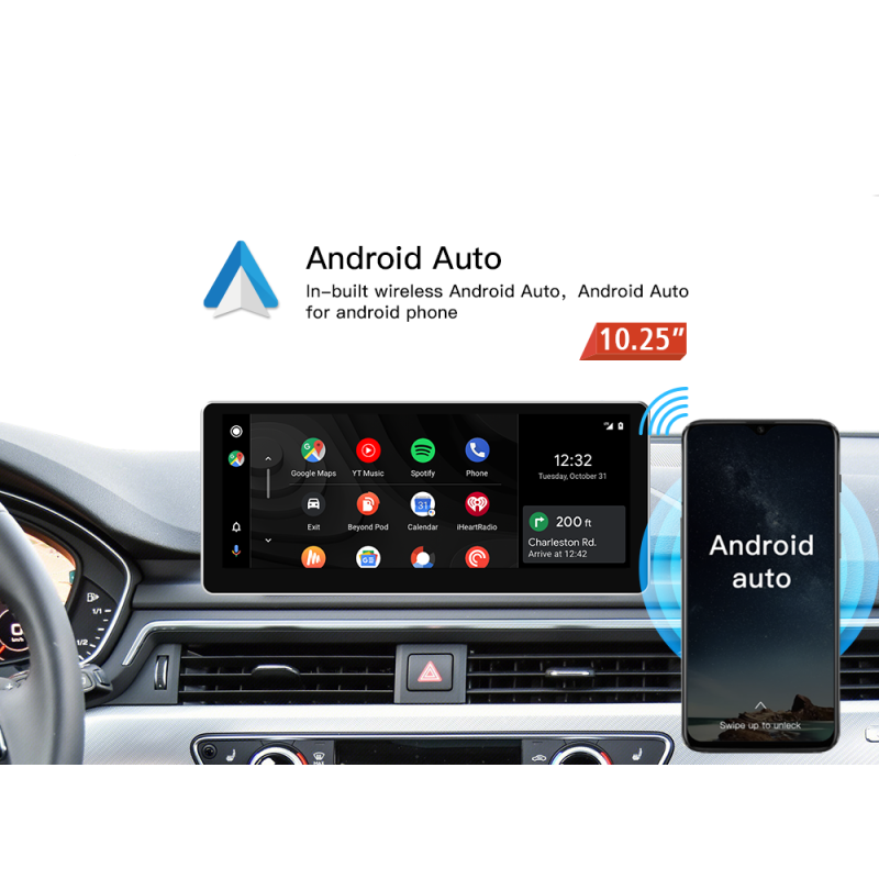 Monitor 10.25" Audi A4 B5 MIB CarPlay Android Auto