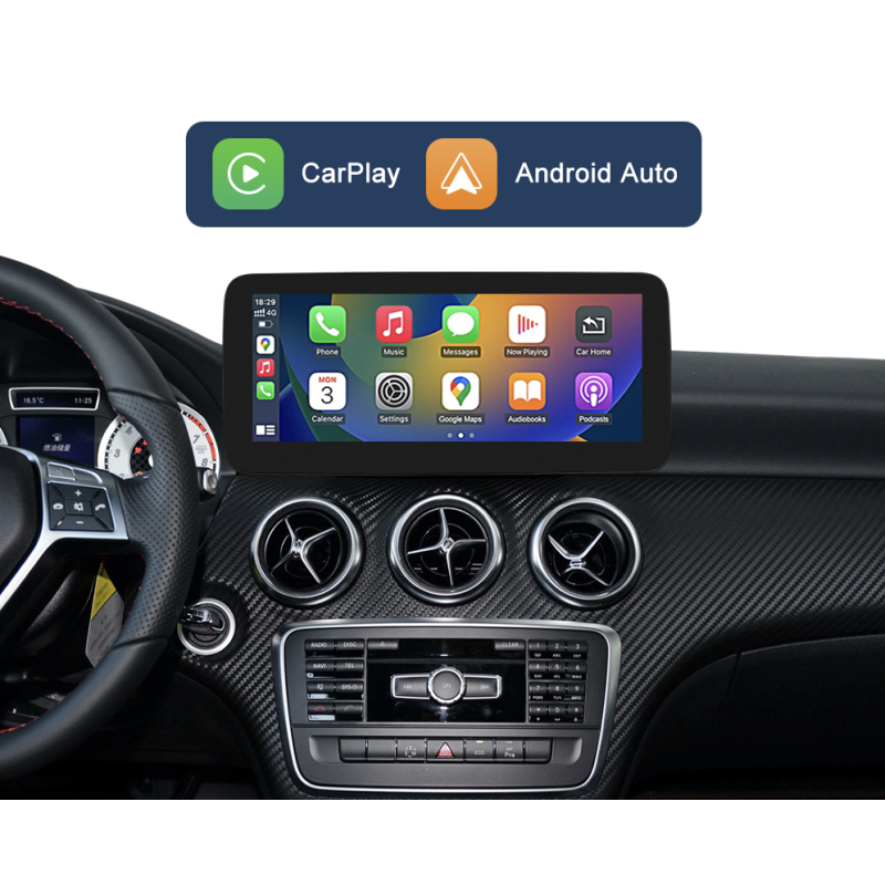 Ecrã 10.25” CarPlay & Android Auto para Mercedes NTG4 Compatível com Classe C W204 2007–2010